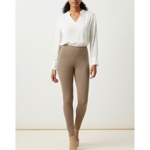 Zara Women's Beige High-Waisted Leggings